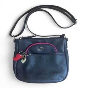 Juicy Couture Charm School Satchel Double Handed Black Crossbody